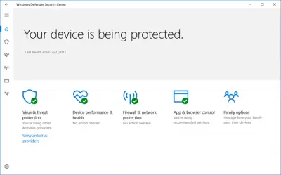 windows defender security center