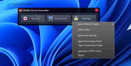 ChrisPC Screen Recorder 2.23.0911.0 free instals
