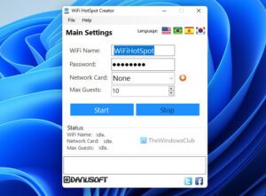 WiFi HotSpot Creator software download for Windows 11/10