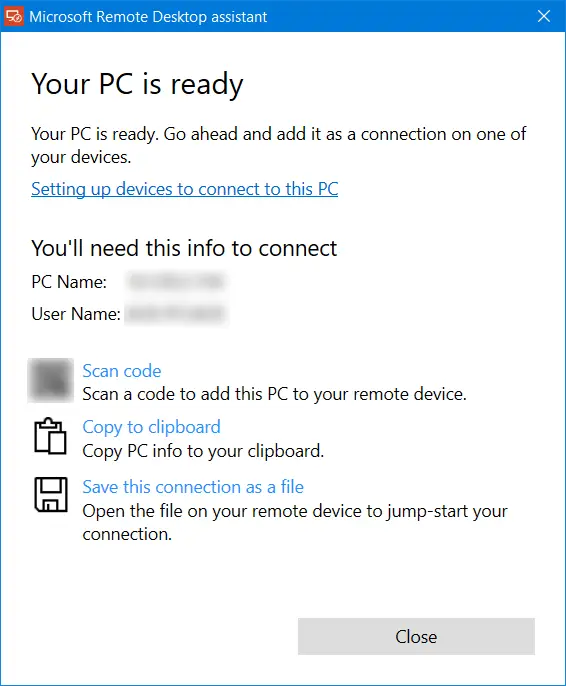 Microsoft remote access windows 10