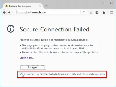 mozilla firefox update connection is not secure fix