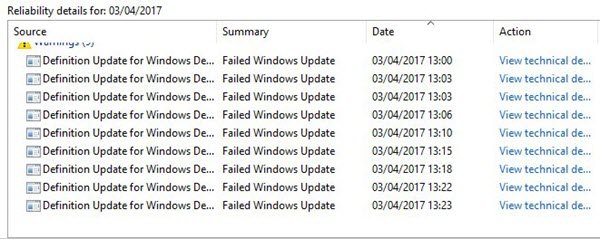 windows 10 version 1703 update failed