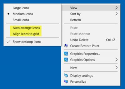 Desktop icons rearrange and move after restart in Windows 11/10