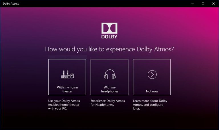 Dolby access windows 10 что это