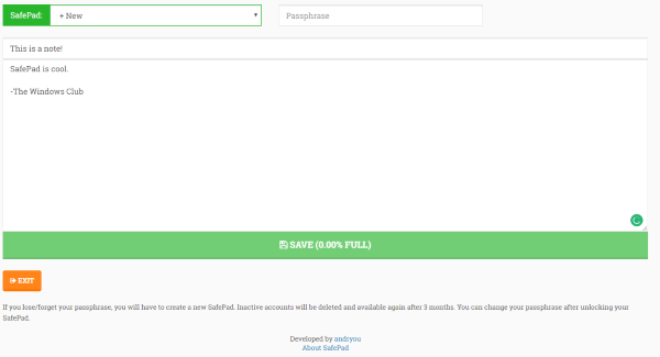 Safepad Is An End To End Encrypted Online Notepad