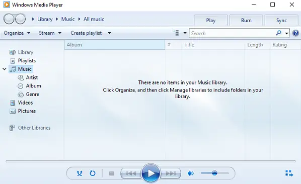 windows media player library corrupted windows 10