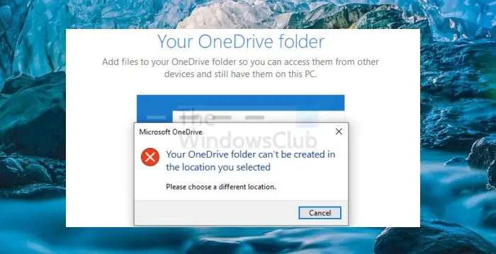 Le Dossier Onedrive Ne Peut Pas Être Créé