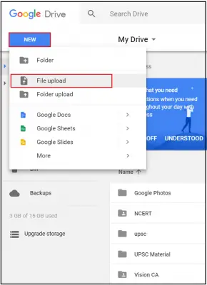 How to convert Excel file to PDF online using Google Drive