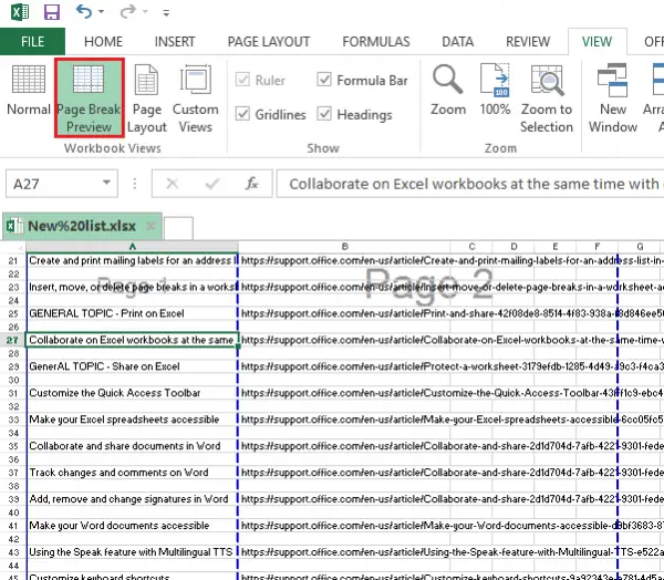 How To Insert Move Or Delete Page Breaks In An Excel Worksheet 