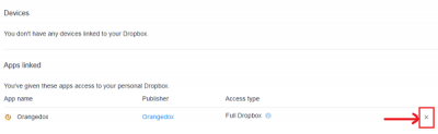 Remove App access to Instagram, LinkedIn, Dropbox account