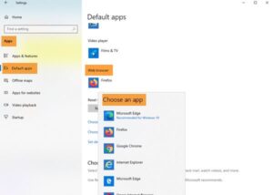 how to set google chrome as default browser win 10