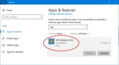 how to add a new tap-windows virtual ethernet adapter windows 10