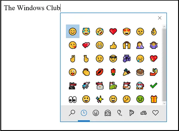 Panneau Emoji Dans Windows 10