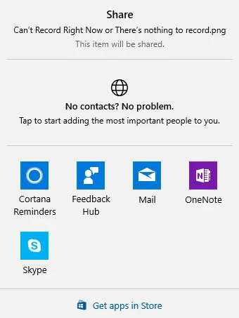 Partager Le Menu Contextuel De L'Élément Windows 10