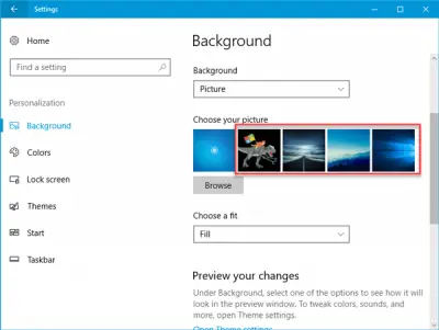 How to remove Wallpaper History in Windows 11/10