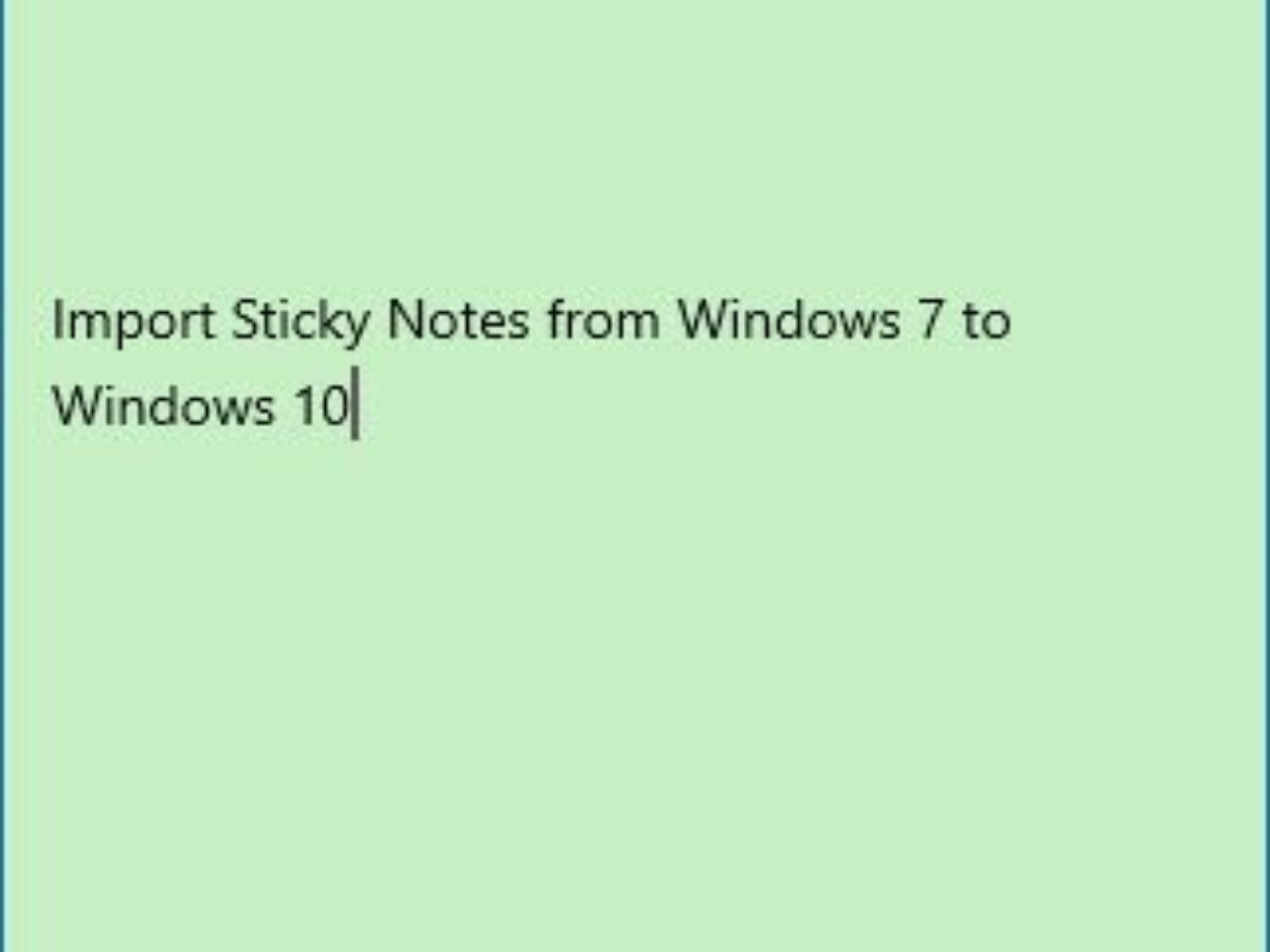 windows 7 notes