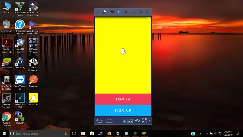unable to use snapchat on bluestacks