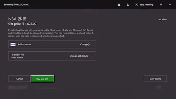 how to change person on x box for windows 10