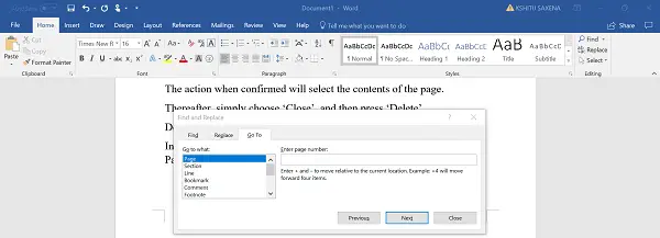 how to remove a page in word 6945