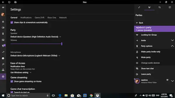 How To Use Party Chat On Xbox One Windows 10 Android And Ios - how to text chat on roblox xbox 1