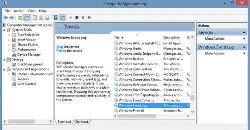 Windows Event Log Service not starting or is unavailable
