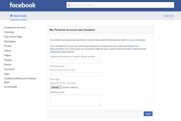 How to recover your Facebook account