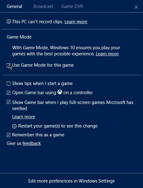 how to minimize game windows 10