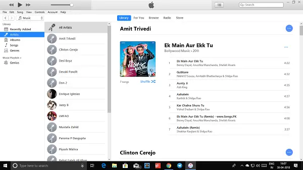 Using iTunes app from Microsoft Store on Windows 11 10 - 23