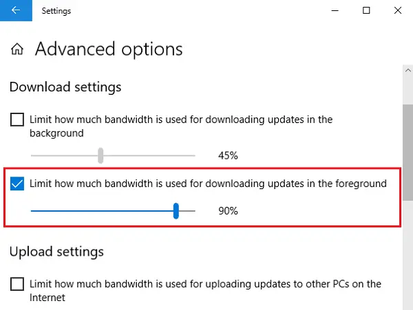 How to limit bandwidth of foreground downloads in Windows 10 - 33