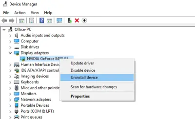 how to reset graphics driver windows 10