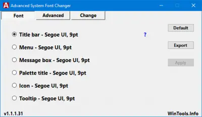 Simple System Font Changer free download