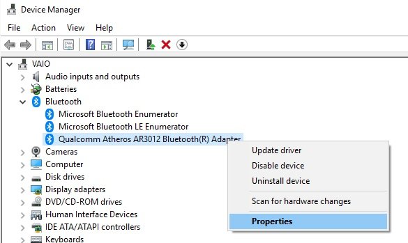 How to check Bluetooth version in Windows 10