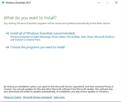 Download Windows Live Essentials for Windows 10