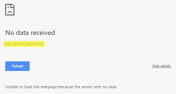 Fix ERR EMPTY RESPONSE error in Chrome on Windows 11 10 - 93