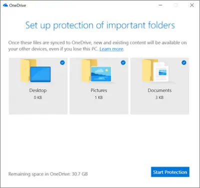 onedrive add folder to backup