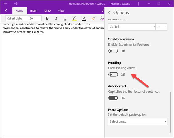 onenote quick notes stop
