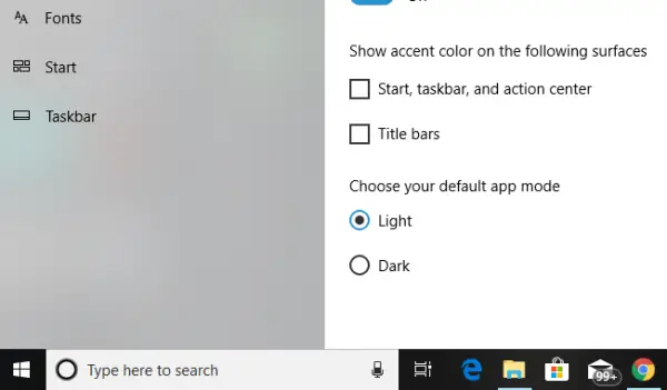 how to change cortana search bar color