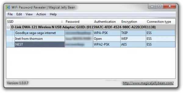 Free WiFi Password Revealer   Finder software for Windows PC - 50