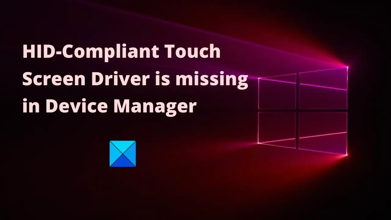hid compliant touch screen driver manual download