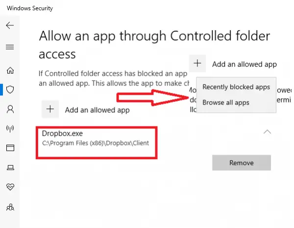 defender controlled folder access