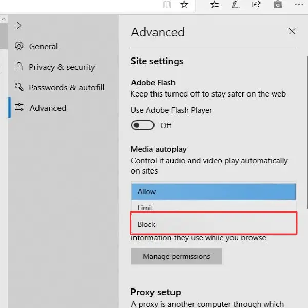  has added options that permit yous allow or  How to halt Videos from Auto-playing inwards Microsoft Edge browser