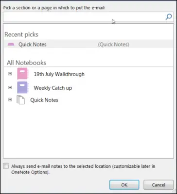 how to use onenote 2016 linked notes