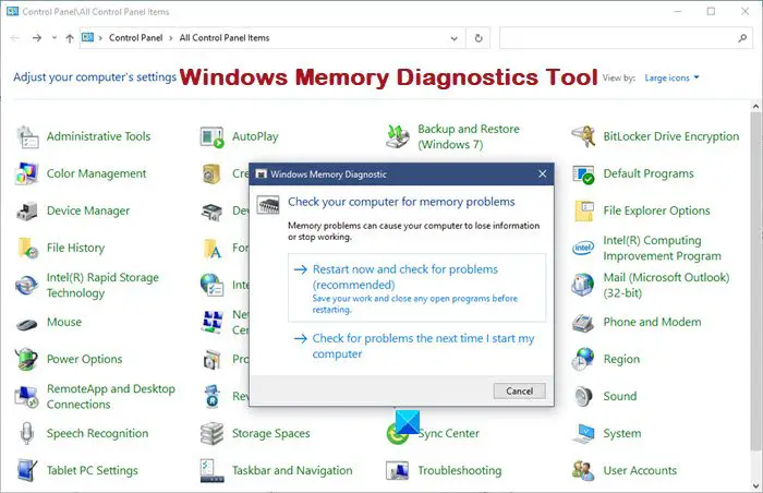 interpret windows memory diag results