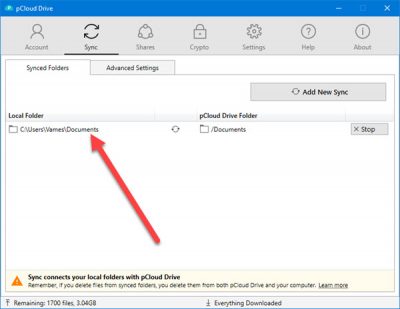 pcloud drive making files not take up space on computer
