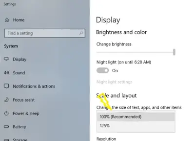 how to make the text smaller on windows 10