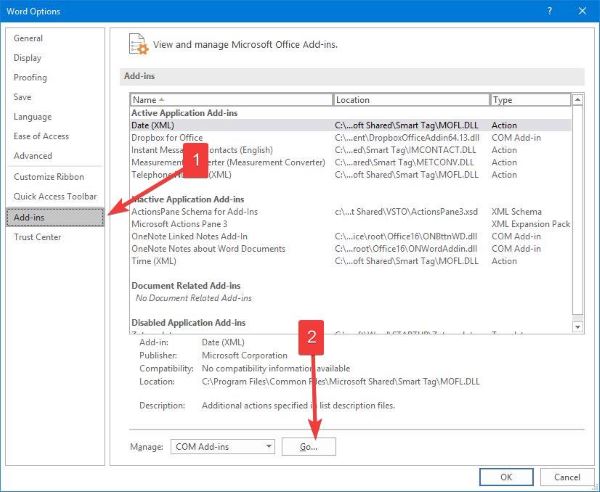 Fix Variable template_fields does not exist error in Word