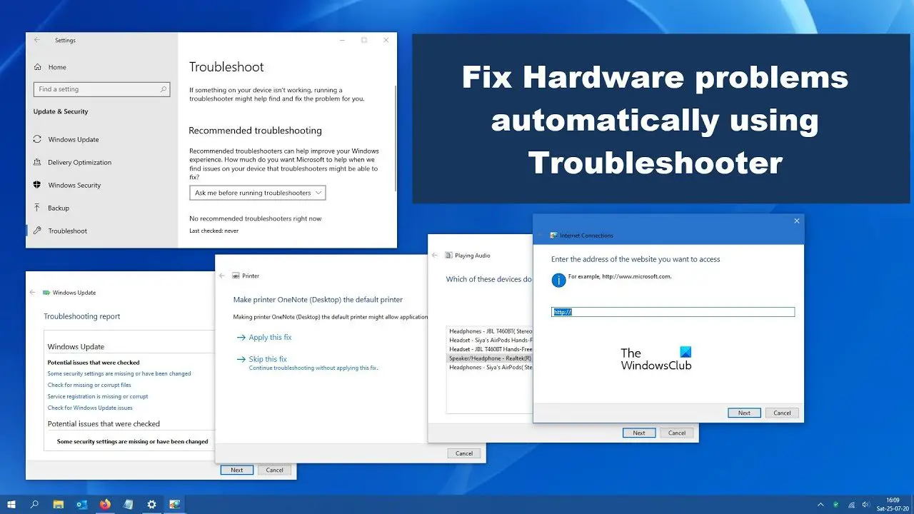 Windows Hardware and Devices Troubleshooter