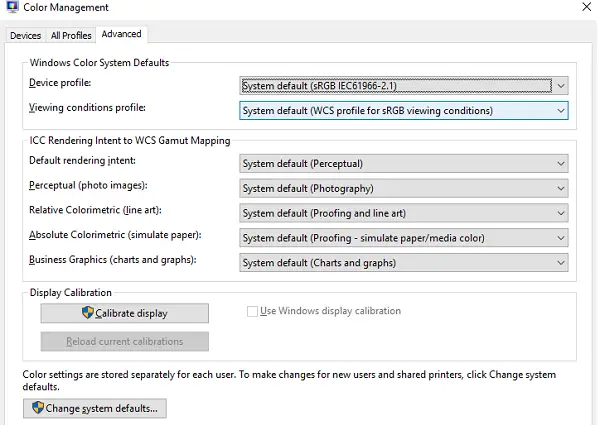 Advanced Option Color Management