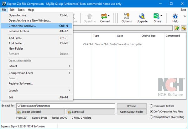 Express Zip File Compression: Quickly create, encrypt, extract ZIP files