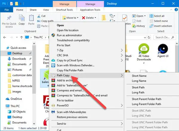 How To Copy Path Of A File Or A Folder In Windows 1110